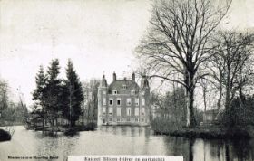 kasteel Biljoen met vijver en parkzicht 27-09-1911 FB 20-6 en site 1-8-2017 (1).jpg
