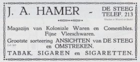 Advertentie J.A. Hamer De Steeg uit 1922 FB en site 31 jan. 2015 met RWB en WP.jpg
