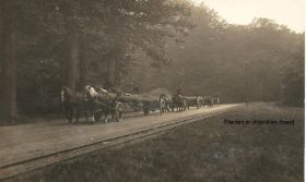 FB 13 dec. 2014 Vervoer gekapte bomen Rijksweg Dieren rond 1935 met RWB.jpg