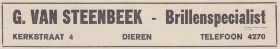 Steenbeek brillenspecialist advertentie DW 1 sep. 1972 FB 12 febr. 2015 met RWB en WP.jpg