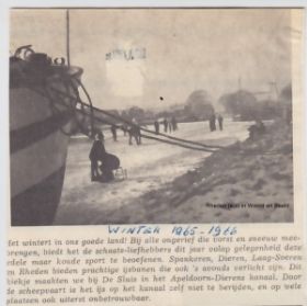 Bevroren kanaal bij Dieren winter 1965-1966 FB en site 6-1-2018.jpg