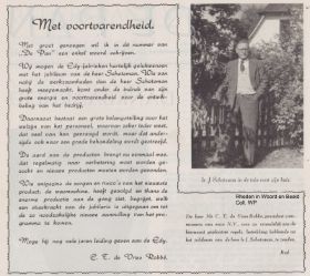 Met voortvarendheid staat hr. J. Schotsman in zijn tuin voor zijn villa DUMA aan de Kruisstraat april 1955 FB 1 okt. 2015.jpg