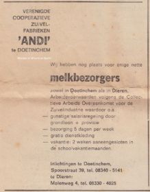 Andi advertentie melkbezorgers febr. 1968 met RWB site en FB 23 jan. 2015.jpg