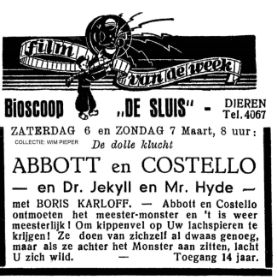 Advertentie bioscoop De Sluis in-omstreeks 1952 met naam WP.jpg