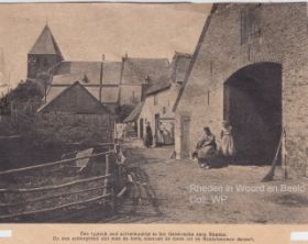 Foto genomen bij of omgeving Laak 1924 van Hervormde kerk boerenleven rond de kerk FB 3 april 2015 net RWB en WP.jpg