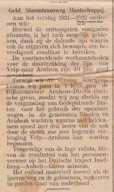 In Dagblad Het Centrum voor Arnhem e.o. van 22 juli 1922, staat een artikel over doortrekken lijndienst GSM van Arnhem naar Velp en Dieren. FB 31-3-2017 en site 20-9-2017.jpg